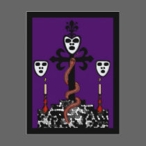Voodoo Vévé for Baron Samedi postcards