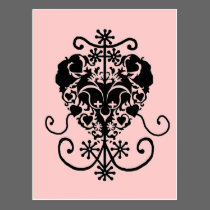 Voodoo Vévé for Erzulie Freda postcards