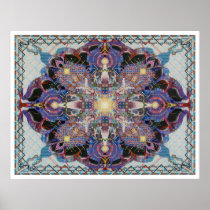 Vortal Locus Mandala Artwork Poster