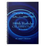 Vortex 100th Birthday Celebration S Guest Book Spiral Notebook