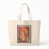 Vostok Spacecraft on Launchpad USSR Stamp 1969 Canvas Bags