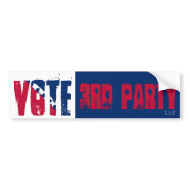 Vote 3rd Party Bumper Sticker