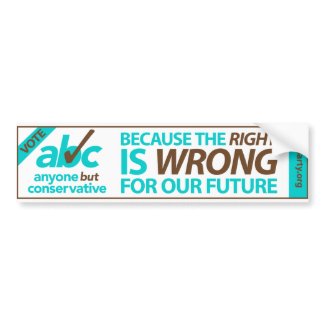 Vote ABC bumper sticker bumpersticker