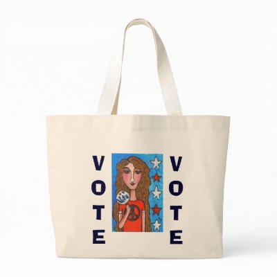 VOTE - american tote bag by folkartblonde