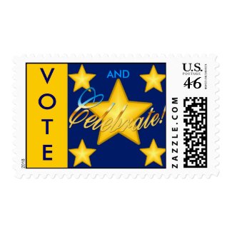 Vote And Celebrate! Postage stamp