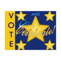 VOTE AND CELEBRATE! Postcard