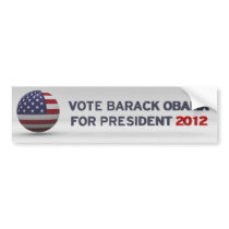Vote Barack Obama For President 2012 Bumper Sticker