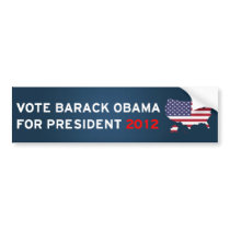 Vote Barack Obama For President 2012 Bumper Sticker