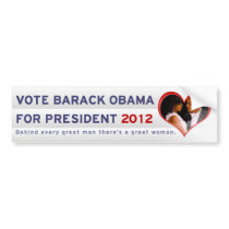 Vote Barack Obama For President 2012 Bumper Stickers