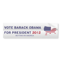 Vote Barack Obama For President 2012 Bumper Sticker