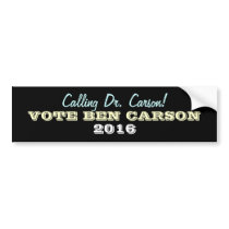 Vote Ben Carson 2016 Bumper Sticker