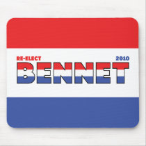 Vote Bennet 2010 Elections Red White and Blue Mousepads