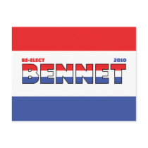 Vote Bennet 2010 Elections Red White and Blue Post Cards