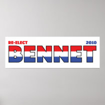 Vote Bennet 2010 Elections Red White and Blue Posters