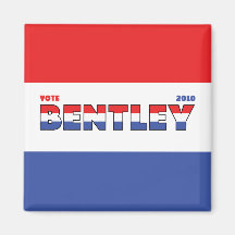Vote Bentley 2010 Elections Red White and Blue Refrigerator Magnets