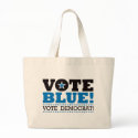 Vote Blue! Vote Democrat! bags by visualnewbie Vote Blue! Vote Democrat! bags