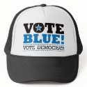 Vote Blue! Vote Democrat! hats by visualnewbie Vote Blue! Vote Democrat! hats