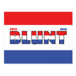 Vote Blunt 2010 Elections Red White and Blue Post Card