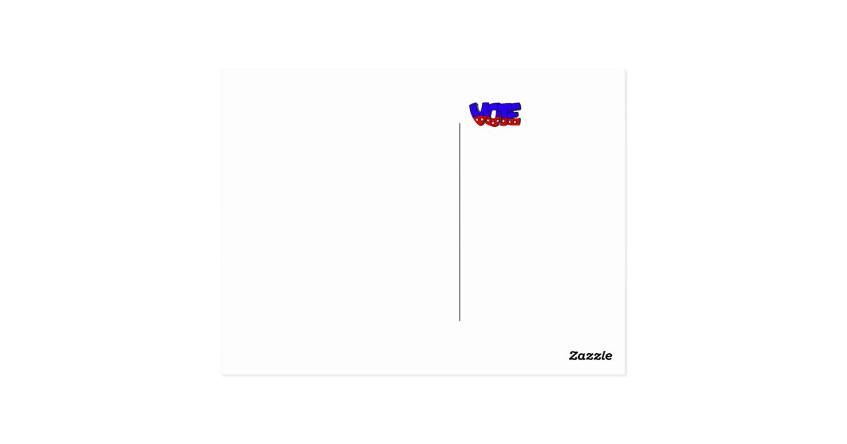 Vote Bubble Letters Postcard Zazzle