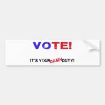 Vote! Bumper Stickers