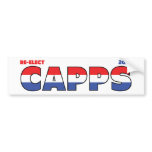 Vote Capps 2010 Elections Red White and Blue Bumper Stickers