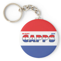 Vote Capps 2010 Elections Red White and Blue Keychains