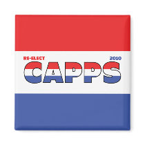 Vote Capps 2010 Elections Red White and Blue Magnets