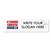 VOTE CHRISTIE 2012 SIGN BUMPER STICKER