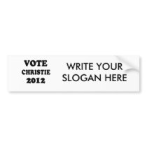 VOTE CHRISTIE IN 2012 BUMPER STICKERS
