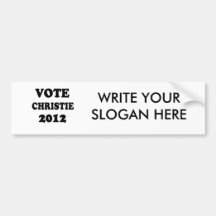 VOTE CHRISTIE IN 2012 BUMPER STICKERS