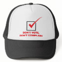 Vote Complain hats