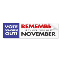 Vote Congress Out Bumper Sticker