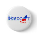 Vote Democat Button by Shop_Moxie Vote Democat Button