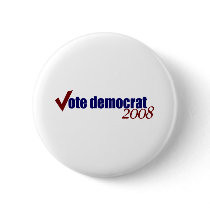 Vote Democrat 2008 buttons