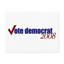 Vote Democrat 2008 postcards