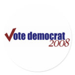 Vote Democrat 2008 Stickers