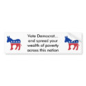 vote democrat and spread the wealth bumper stickers