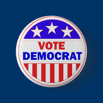 Vote Democrat buttons