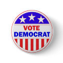 Vote Democrat buttons