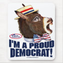 Vote Democrat Donkey Head Mousepad 