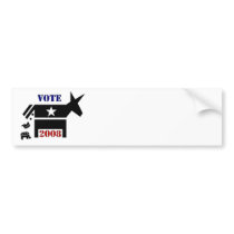 VOTE DEMOCRAT IN 2008 BUMPER STICKER bumper stickers by SMOKEY245 VOTE DEMOCRAT IN 2008 BUMPER STICKER bumper stickers