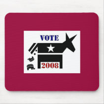 VOTE DEMOCRAT IN 2008 MOUSEPAD
