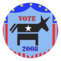 VOTE DEMOCRAT IN 2008 STICKERS POLITICS by SMOKEY245 VOTE DEMOCRAT IN 2008 STICKERS POLITICS