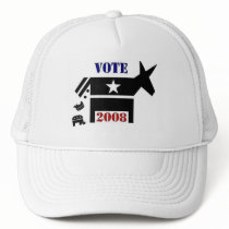 VOTE DEMOCRAT IN 2008 TRUCKERS HAT