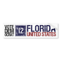 Vote Democrat in 2012 – Vintage Florida Bumper Stickers