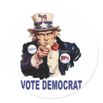 VOTE DEMOCRAT stickers by turnleft VOTE DEMOCRAT stickers