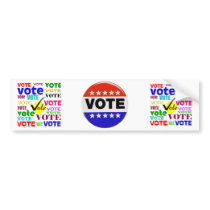 VOTE DESIGN BUMPER STICKER