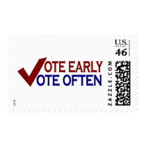 Vote Early Vote Often Stamp