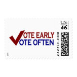 Vote Early Vote Often Stamp