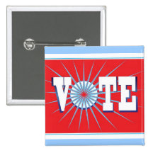 VOTE Elections Button - square / red
